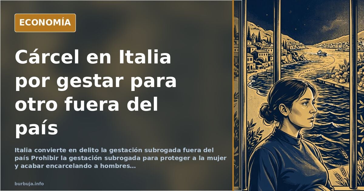 Italia: cárcel para quien recurra a la gestación subrogada