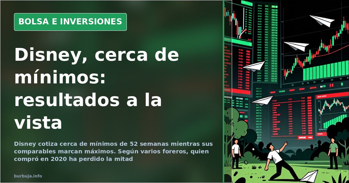 Disney, cerca de mínimos de 52 semanas ante sus resultados