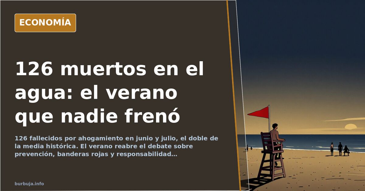 126 ahogados en junio y julio: el verano que reabre el debate de la prevención