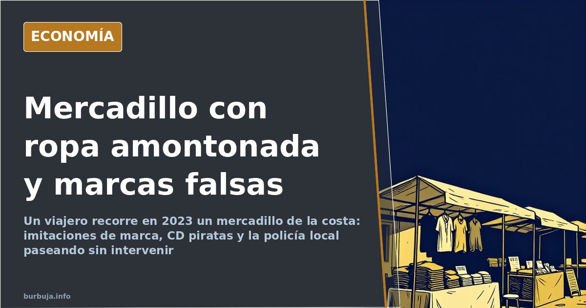 Mercadillos: licencia municipal, marca falsa y ropa a granel