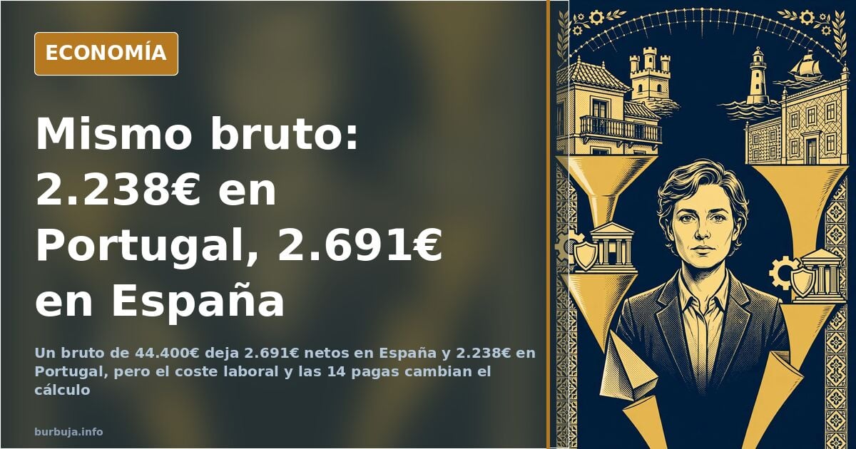 España vs Portugal: qué queda de un sueldo de 44.400€ brutos