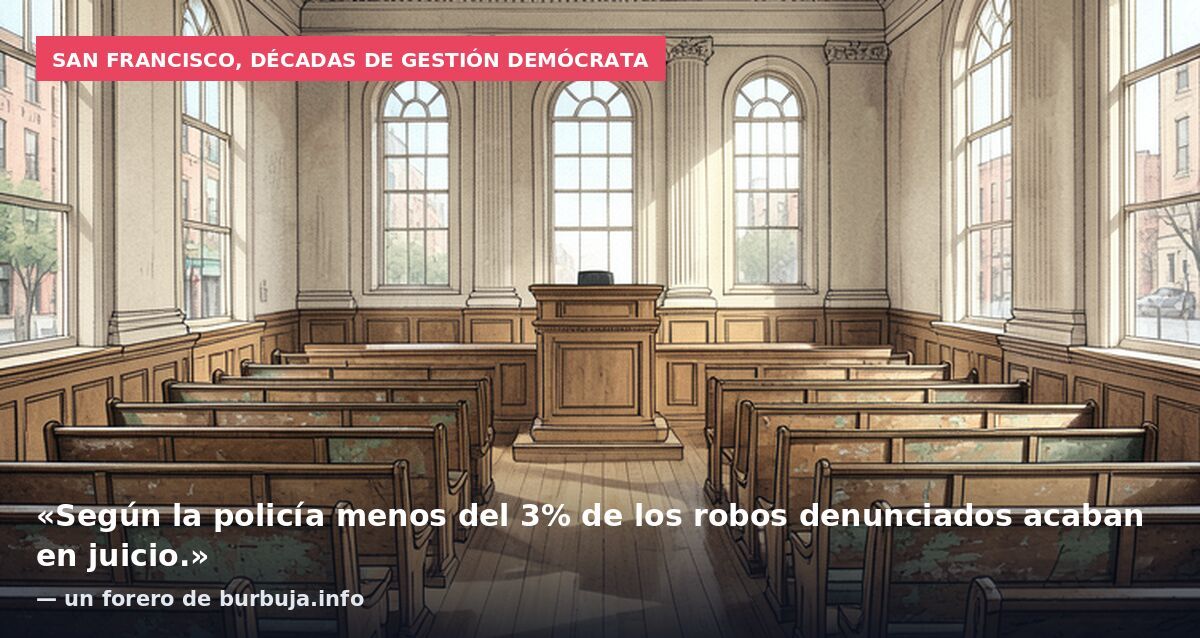San Francisco, décadas de gestión demócrata: «Según la policía menos del 3% de los robos denunciados acaban en juicio.» — un forero de burbuja.info
