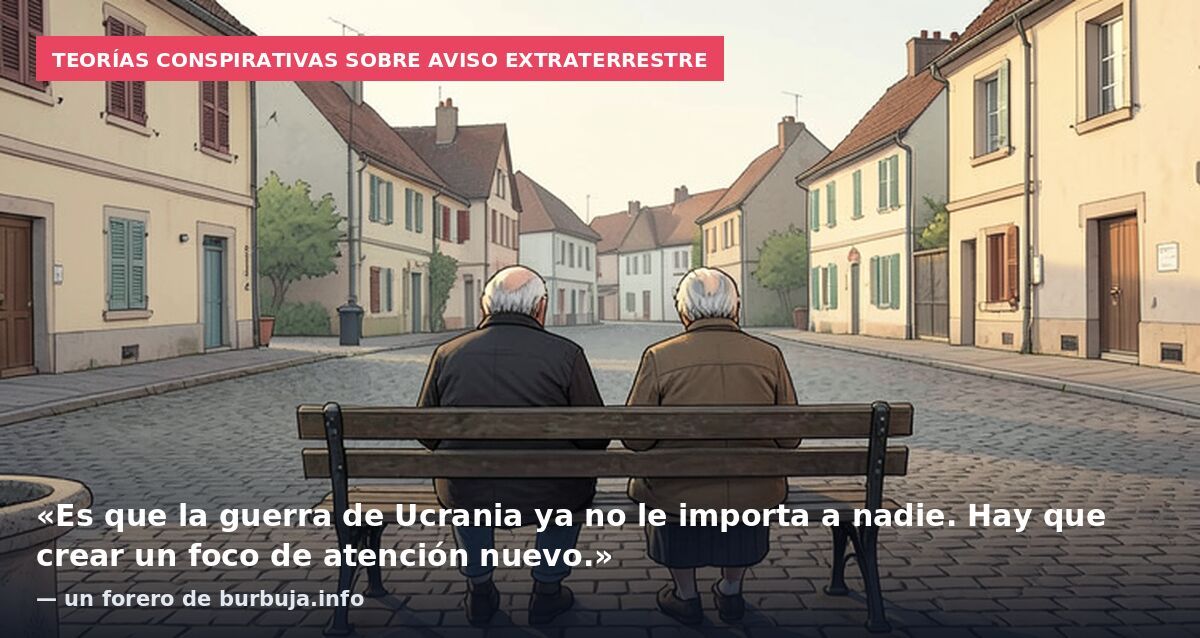 Teorías conspirativas sobre aviso extraterrestre: «Es que la guerra de Ucrania ya no le importa a nadie. Hay que crear un foco de atención nuevo.» — un forero de burbuja.info