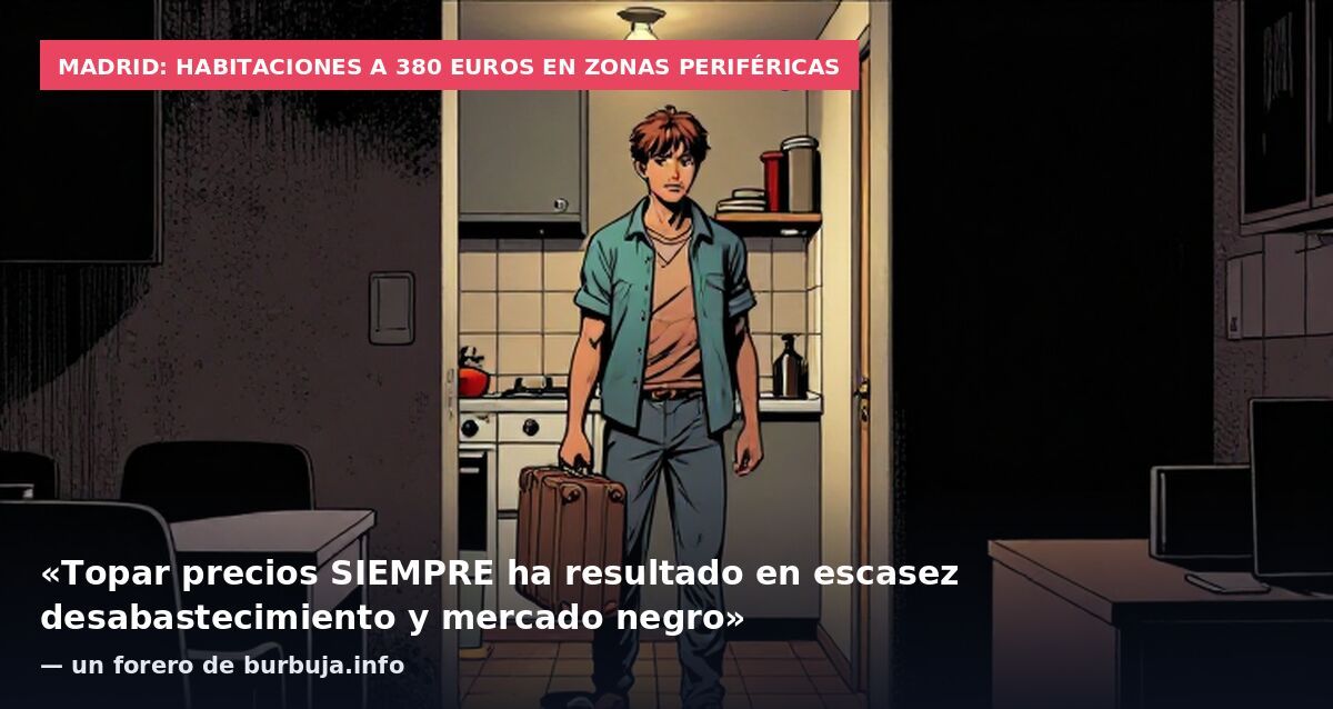 Madrid: habitaciones a 380 euros en zonas periféricas: «Topar precios SIEMPRE ha resultado en escasez desabastecimiento y mercado negro» — un forero de burbuja.info