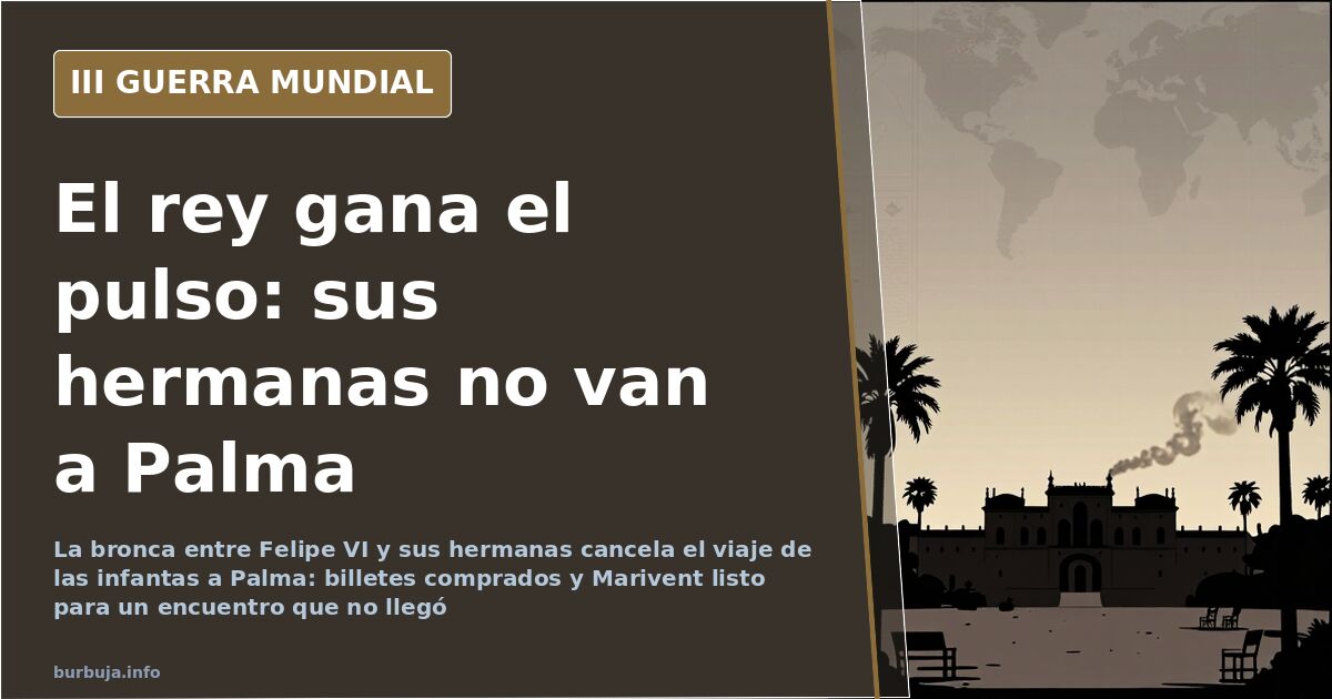 Bronca entre Felipe VI y sus hermanas: cancelan el viaje a Palma