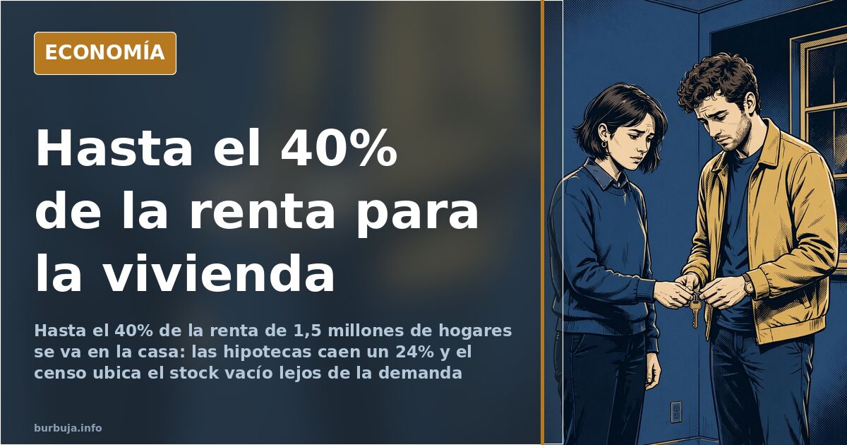 Hasta el 40% de la renta: el lastre de la vivienda en España