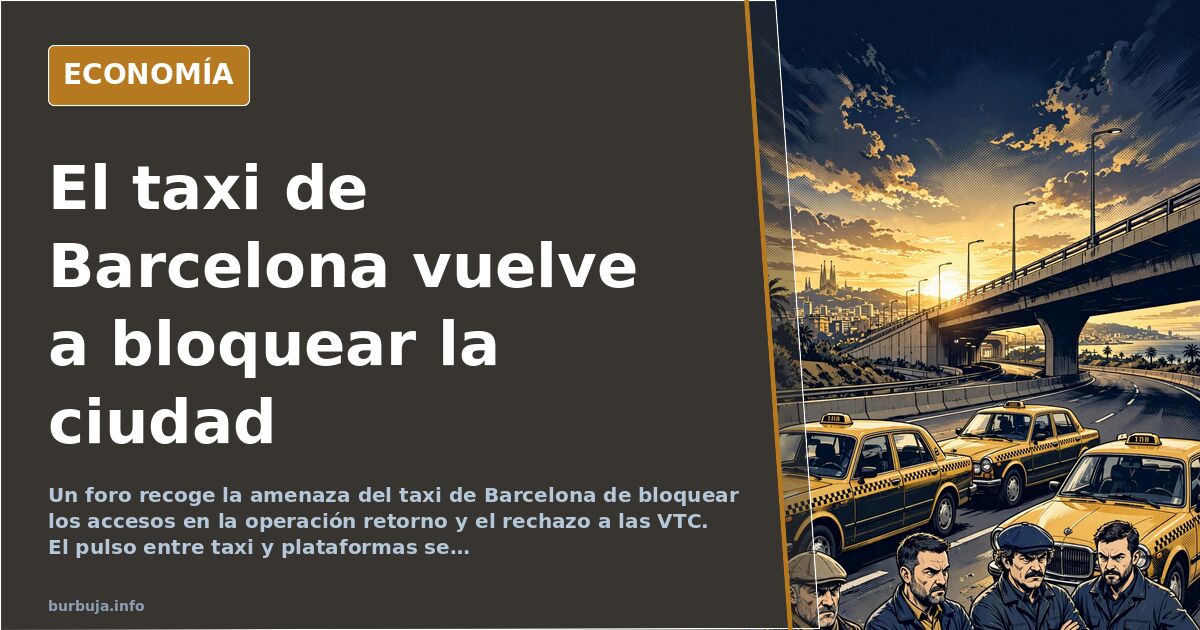 El taxi de Barcelona amenaza con bloquear los accesos en la operación retorno
