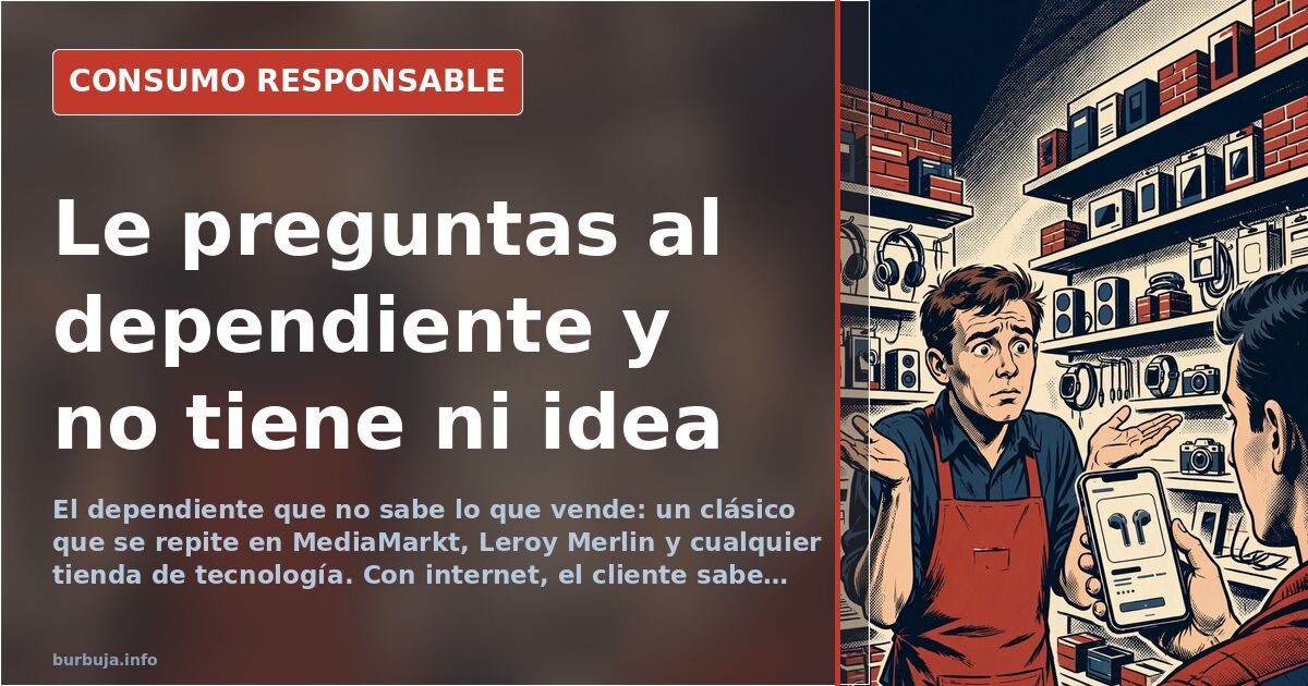 Dependiente de tienda de tecnología atendiendo a un cliente en la sección de móviles