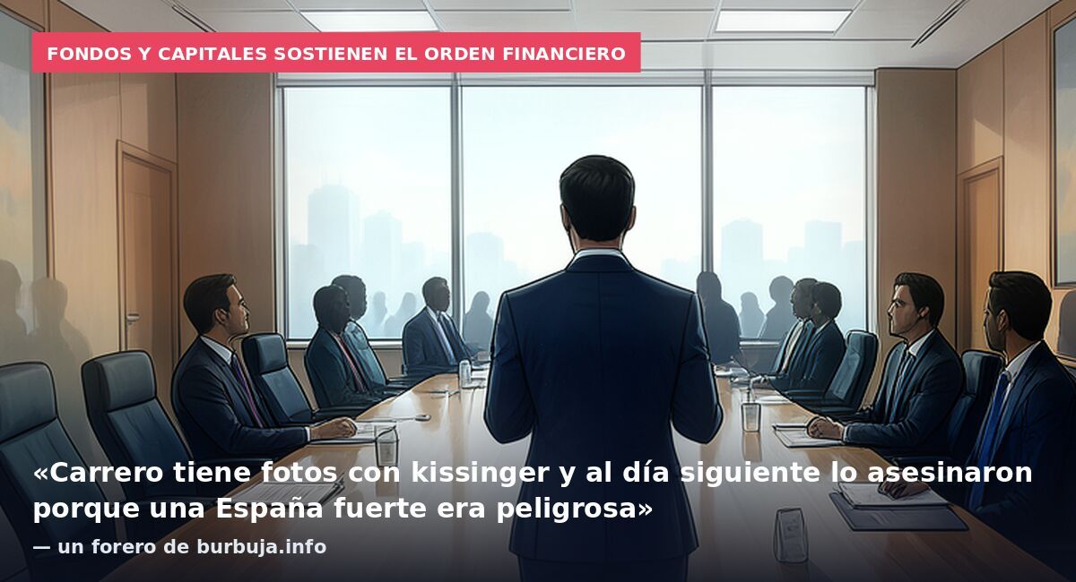 Fondos y capitales sostienen el orden financiero: «Carrero tiene fotos con kissinger y al día siguiente lo asesinaron porque una España fuerte era peligrosa» — un forero de burbuja.info