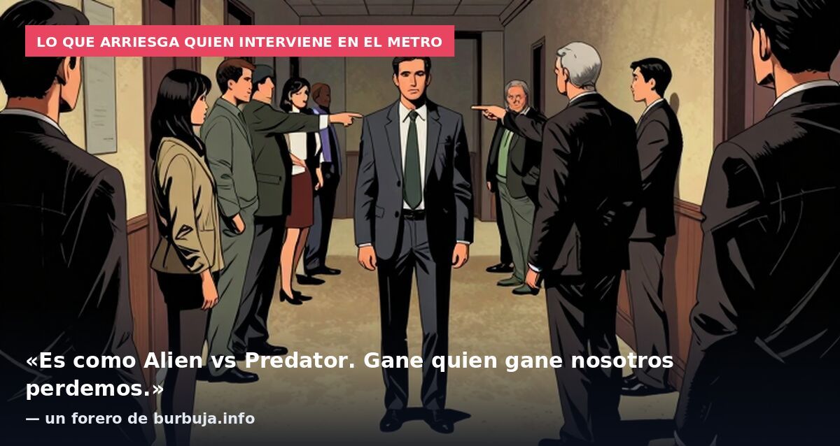 Lo que arriesga quien interviene en el metro: «Es como Alien vs Predator. Gane quien gane nosotros perdemos.» — un forero de burbuja.info