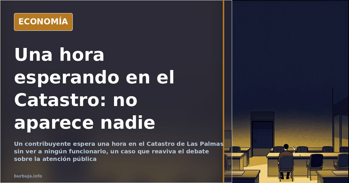 Una hora de espera sin funcionario en el Catastro de Las Palmas
