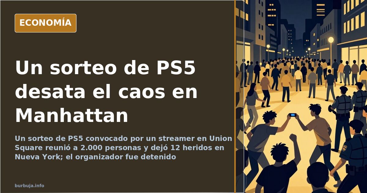 2.000 personas y 12 heridos por un sorteo de PS5 en Nueva York
