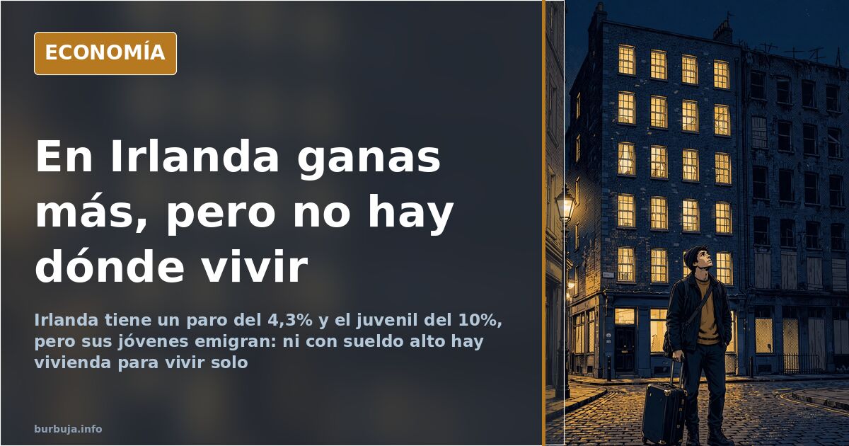 Crisis de vivienda en Irlanda: los jóvenes emigran con trabajo