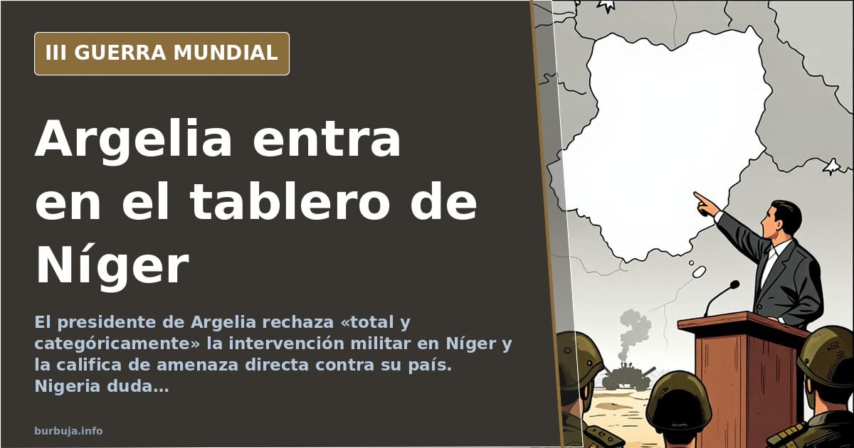 Algeria warns against military intervention in Niger