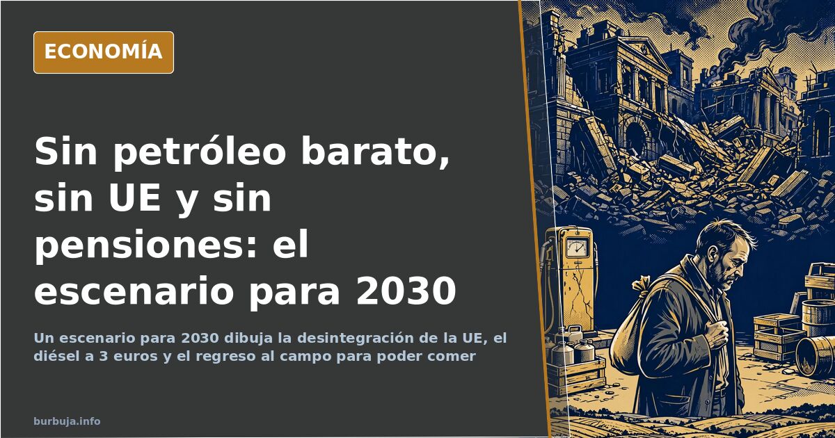 El escenario 2030: sin petróleo barato, sin UE y sin pensiones