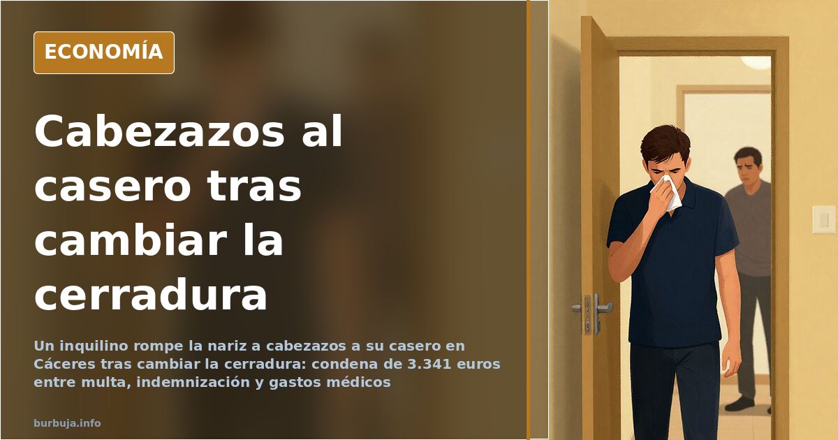 Condenado por romper la nariz a cabezazos a su casero en Cáceres