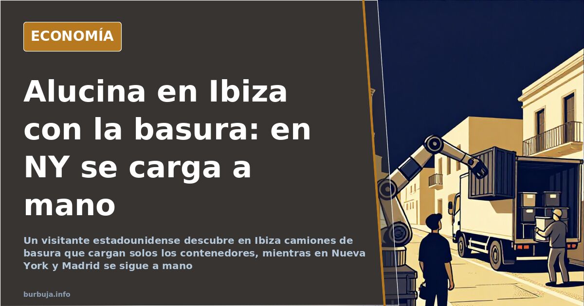 Un estadounidense alucina con la recogida de basura de Ibiza