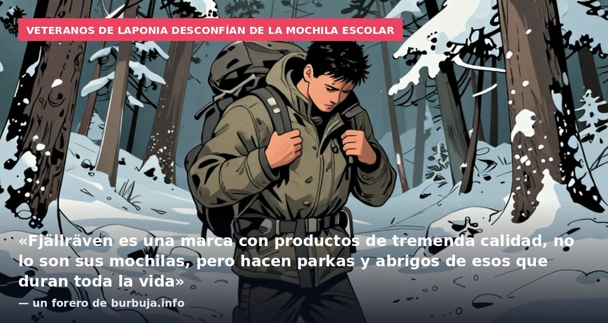 Veteranos de Laponia desconfían de la mochila escolar: «Fjällräven es una marca con productos de tremenda calidad, no lo son sus mochilas, pero hacen parkas y abrigos de esos que duran toda la vida» — un forero de burbuja.info