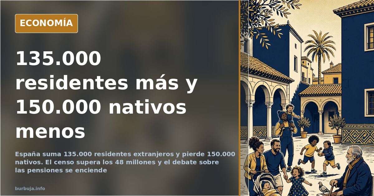 El censo supera los 48 millones y suma 135.000 extranjeros más