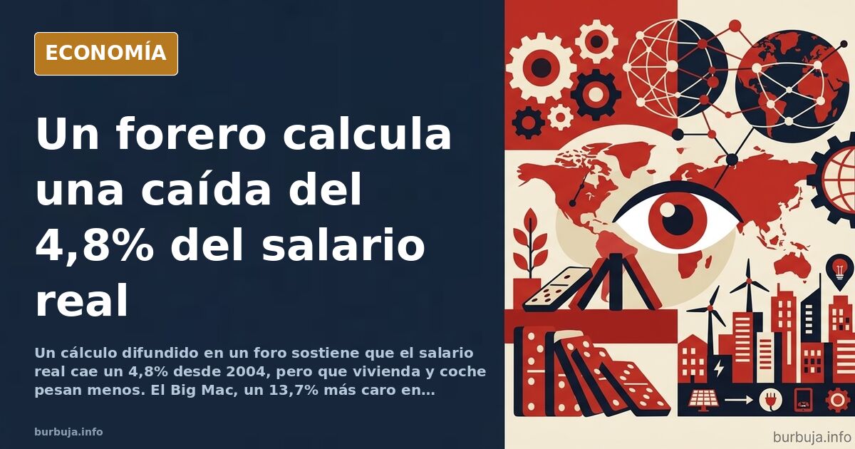 Un forero calcula que el salario real cae un 4,8% desde 2004