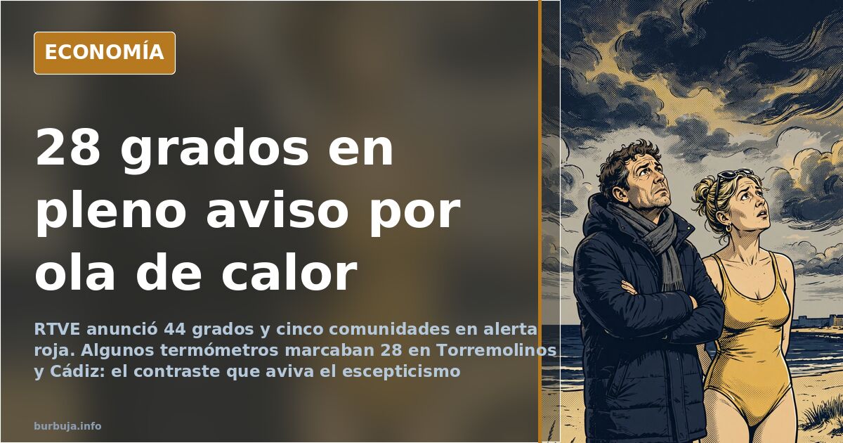 AEMET y RTVE: avisos rojos de calor y 28 grados en la calle