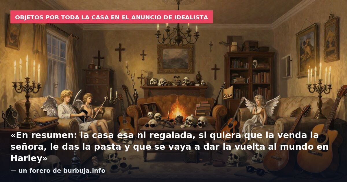 Objetos por toda la casa en el anuncio de Idealista: «En resumen: la casa esa ni regalada, si quiera que la venda la señora, le das la pasta y que se vaya a dar la vuelta al mundo en Harley» — un forero de burbuja.info