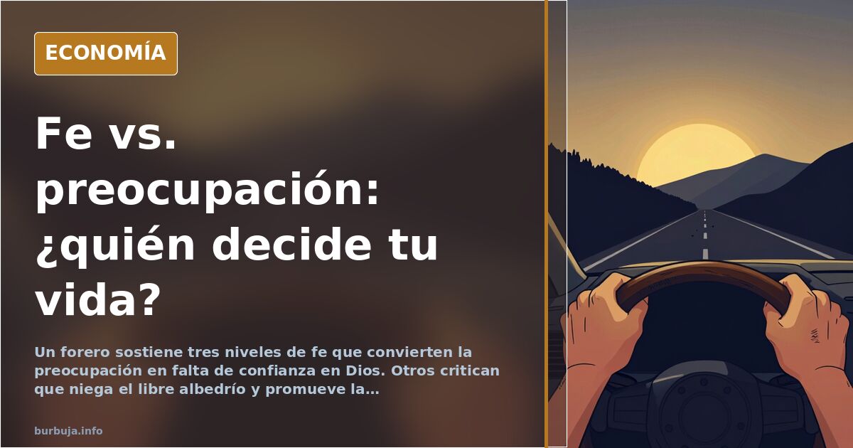 La fe como antídoto contra la preocupación: el debate que niega el libre albedrío
