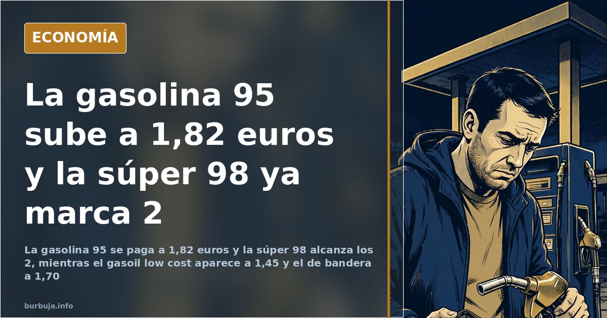 Gasolina a 1,82 euros y súper 98 a 2: el surtidor no da tregua