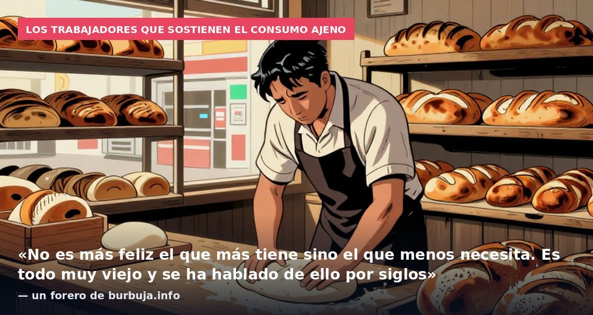 Los trabajadores que sostienen el consumo ajeno: «No es más feliz el que más tiene sino el que menos necesita. Es todo muy viejo y se ha hablado de ello por siglos» — un forero de burbuja.info