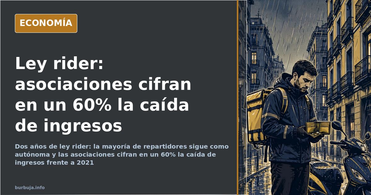 «Los riders cobran un 60% menos»: las asociaciones del sector