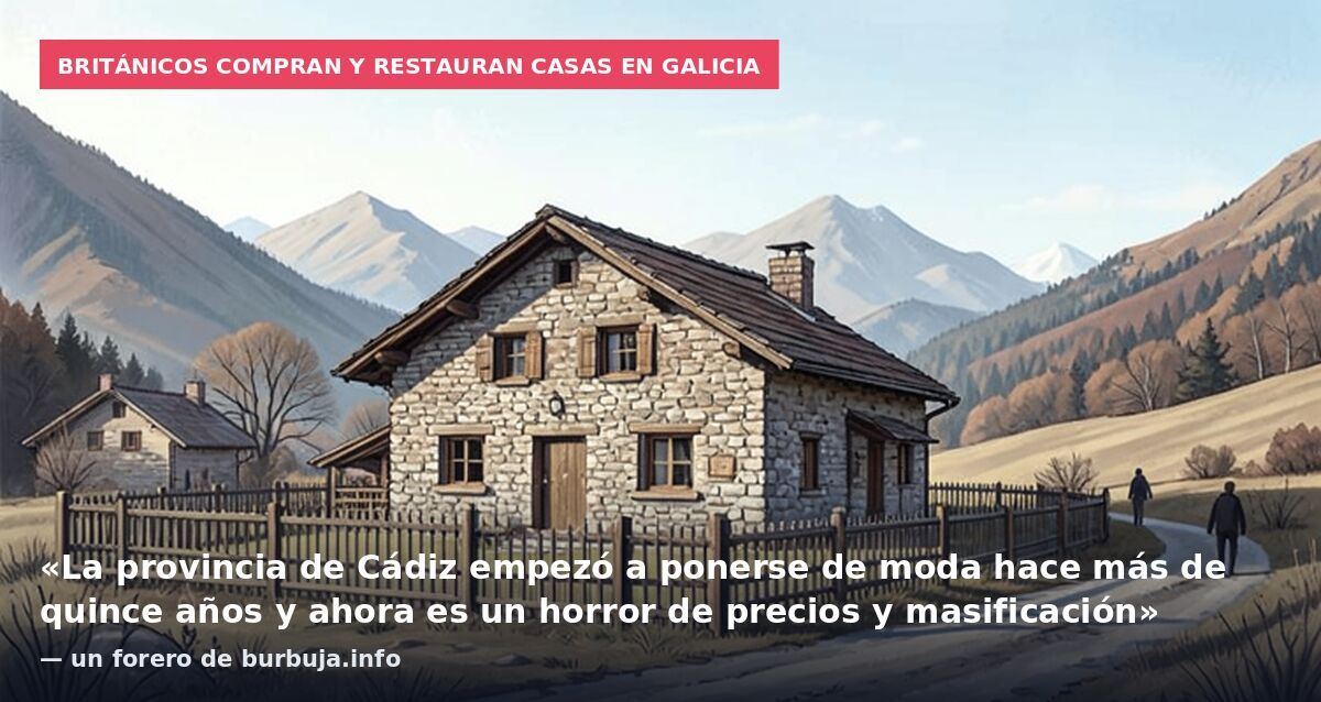 Británicos compran y restauran casas en Galicia: «La provincia de Cádiz empezó a ponerse de moda hace más de quince años y ahora es un horror de precios y masificación» — un forero de burbuja.info