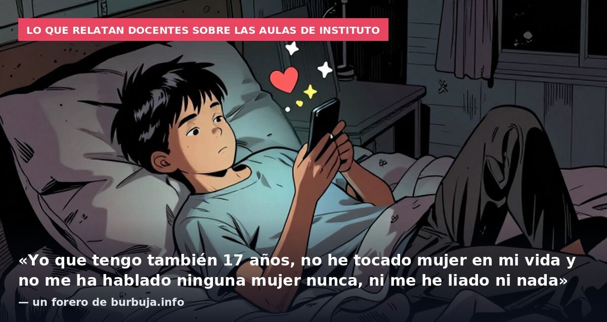 Lo que relatan docentes sobre las aulas de instituto: «Yo que tengo también 17 años, no he tocado mujer en mi vida y no me ha hablado ninguna mujer nunca, ni me he liado ni nada» — un forero de burbuja.info