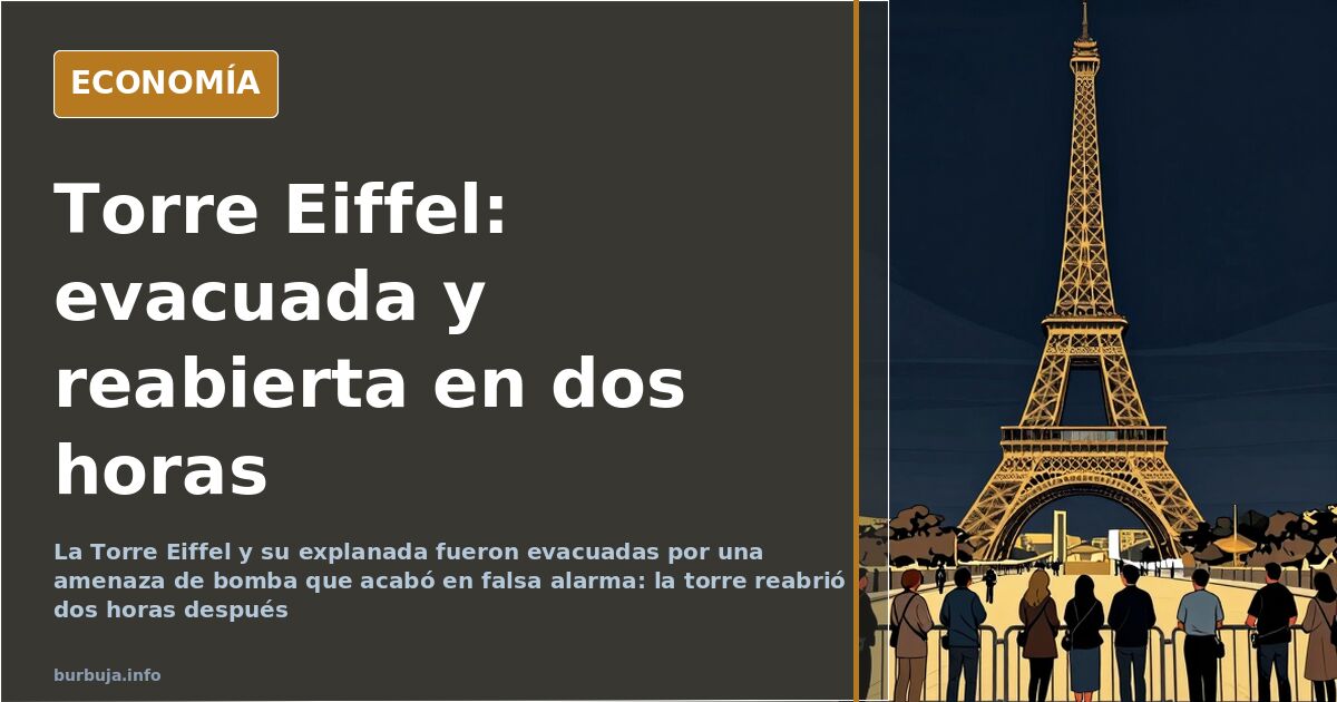 La Torre Eiffel se evacúa por una amenaza de bomba