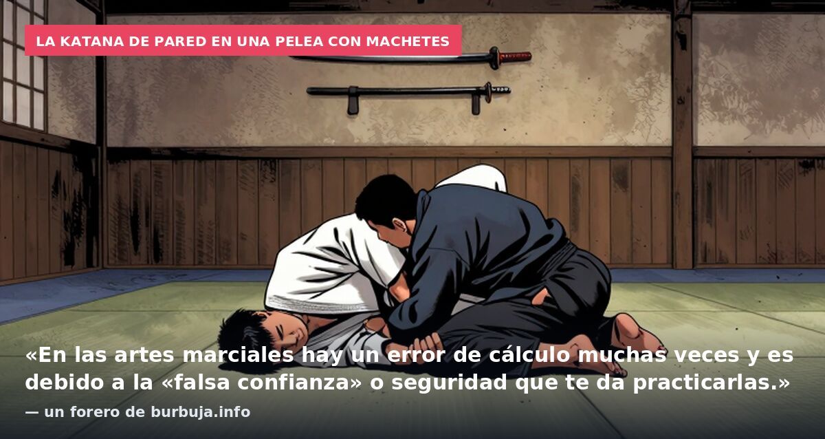 La katana de pared en una pelea con machetes: «En las artes marciales hay un error de cálculo muchas veces y es debido a la «falsa confianza» o seguridad que te da practicarlas.» — un forero de burbuja.info