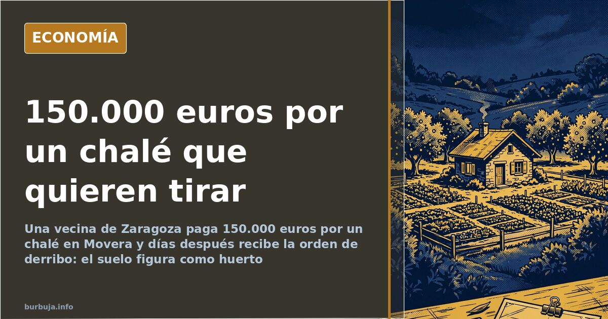 Compra un chalé en Movera por 150.000 euros y ordenan derribarlo