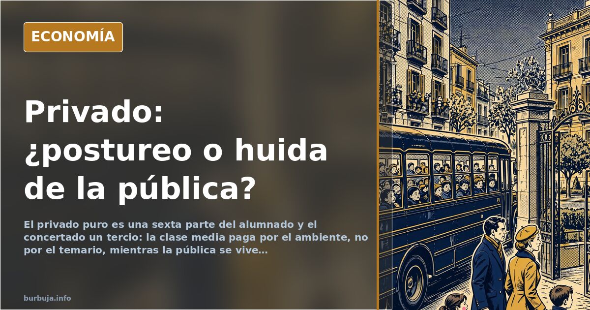 Colegio privado: ¿postureo de clase o refugio ante la pública?