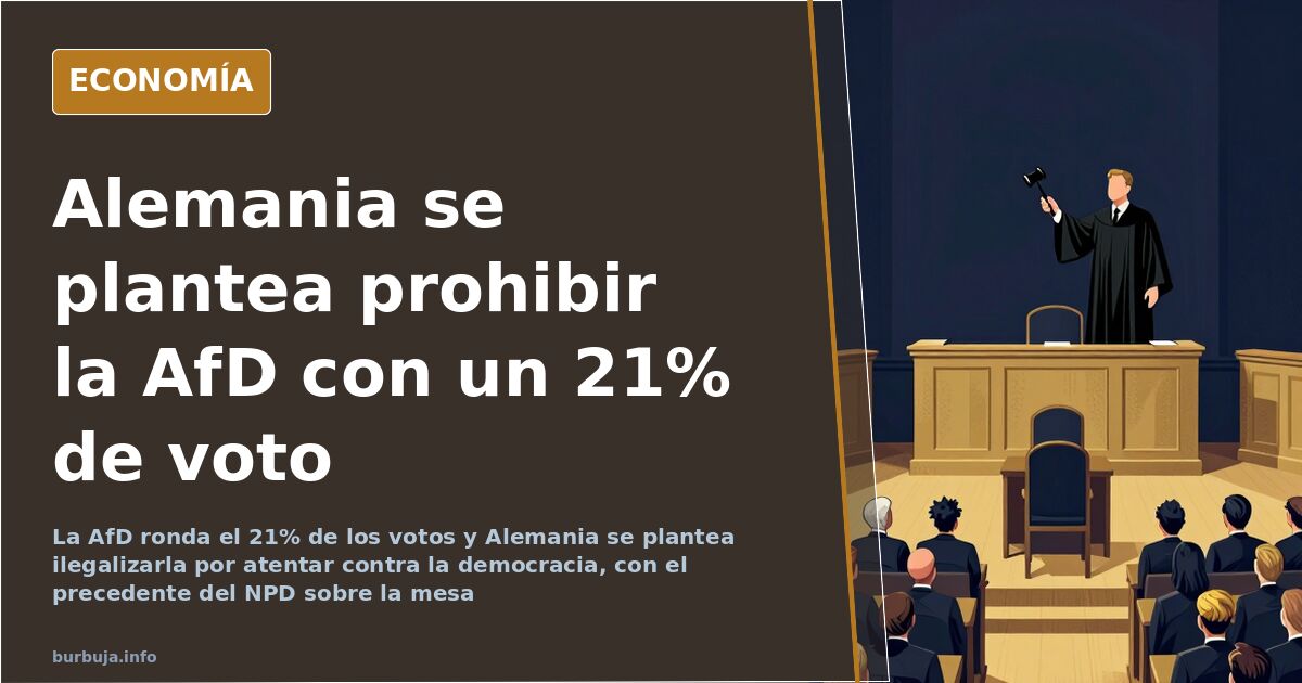 Alemania se plantea prohibir la AfD, que ronda el 21% de votos