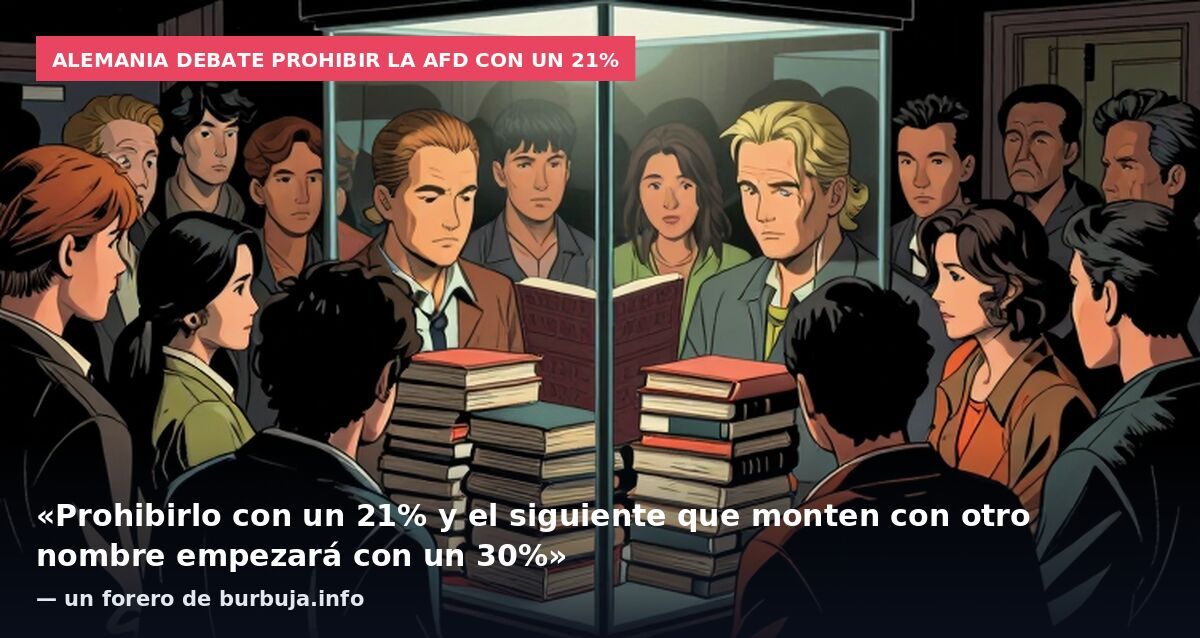 Alemania debate prohibir la AfD con un 21%: «Prohibirlo con un 21% y el siguiente que monten con otro nombre empezará con un 30%» — un forero de burbuja.info