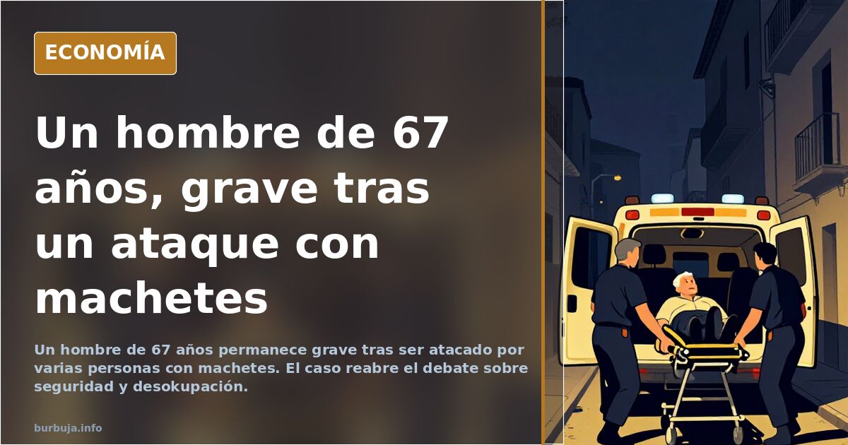 Un hombre de 67 años, grave tras ser atacado por varias personas con machetes