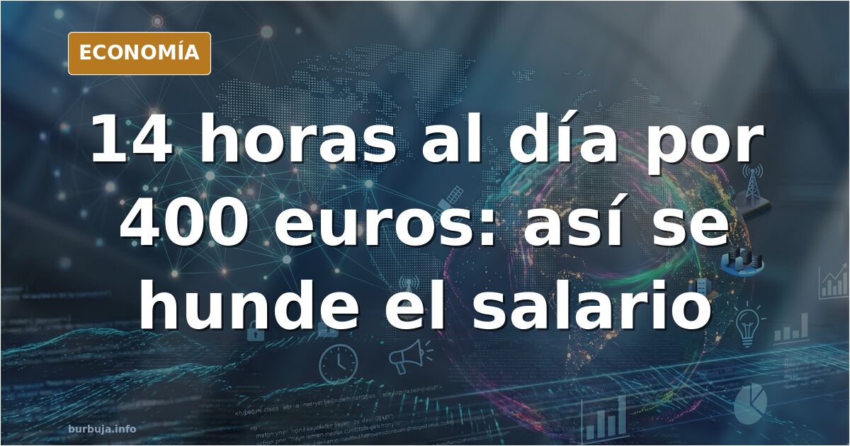 14 horas al día por 400 euros: el suelo del mercado laboral