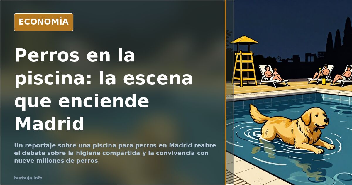 Piscina para perros en Madrid: la disputa por el agua compartida
