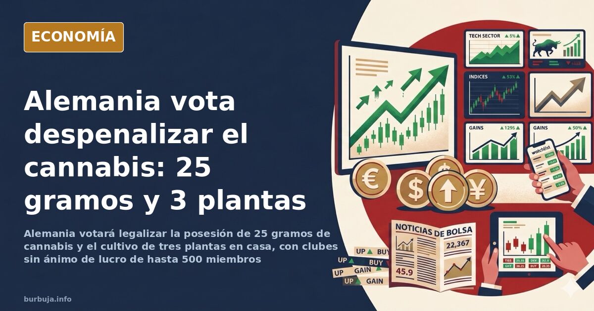 Alemania vota legalizar el cannabis: 25 gramos y tres plantas