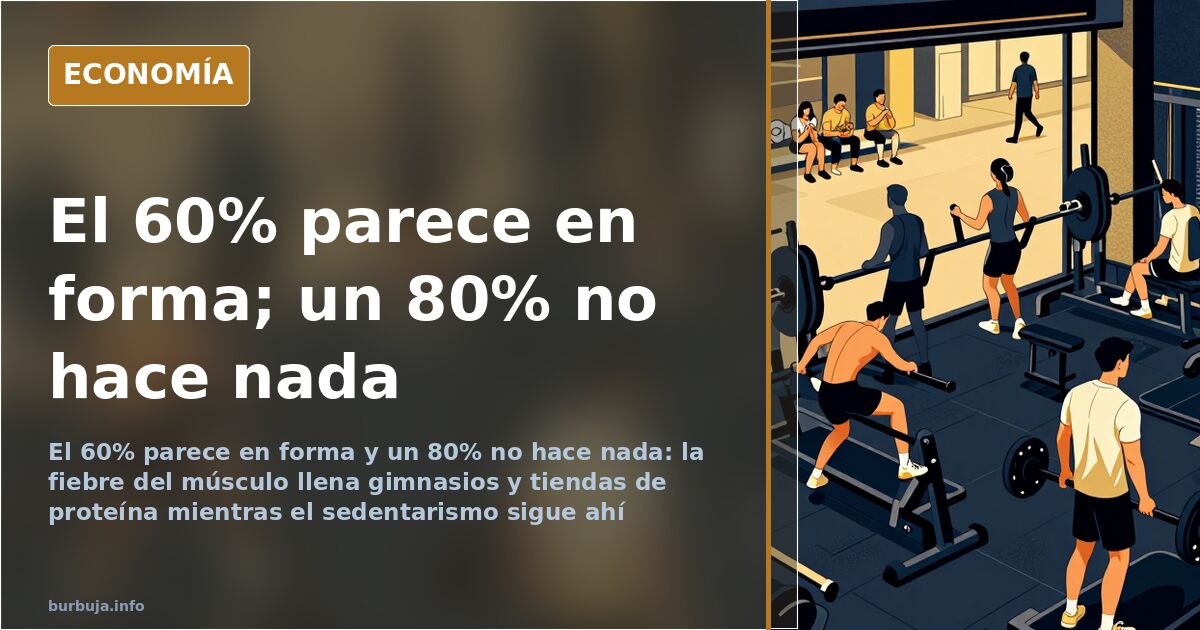 El 60% parece en forma, pero un 80% no hace deporte
