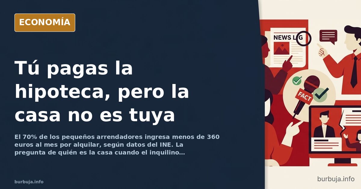 El 70% de los pequeños caseros gana menos de 360 euros al mes