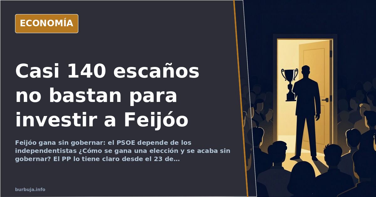 Casi 140 escaños no bastan: la investidura de Feijóo se atasca