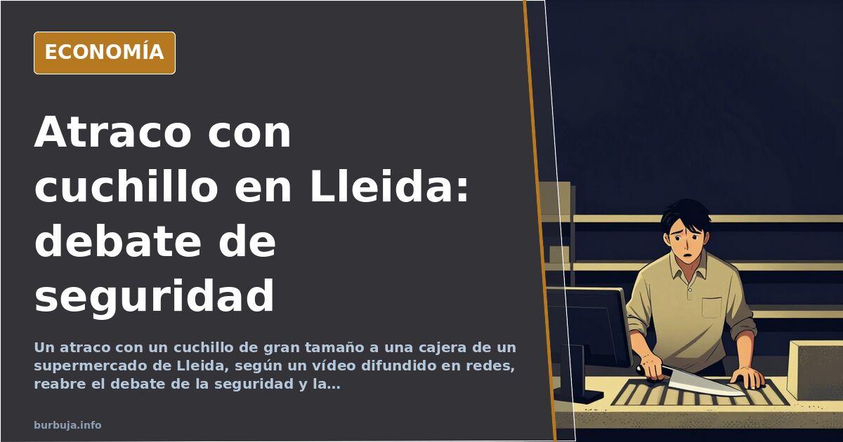Atraco con cuchillo a una cajera en un supermercado de Lleida