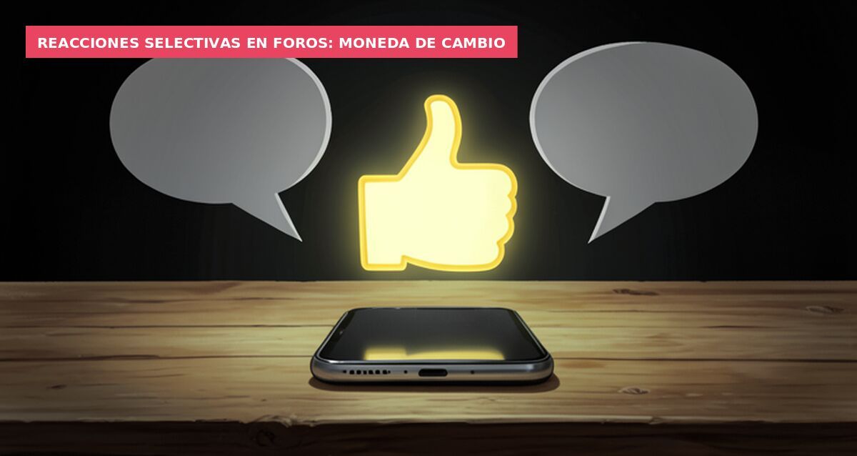 Reacciones selectivas en foros: moneda de cambio