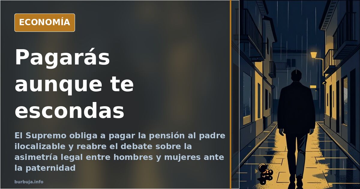 El Supremo obliga a pagar la pensión al padre ilocalizable
