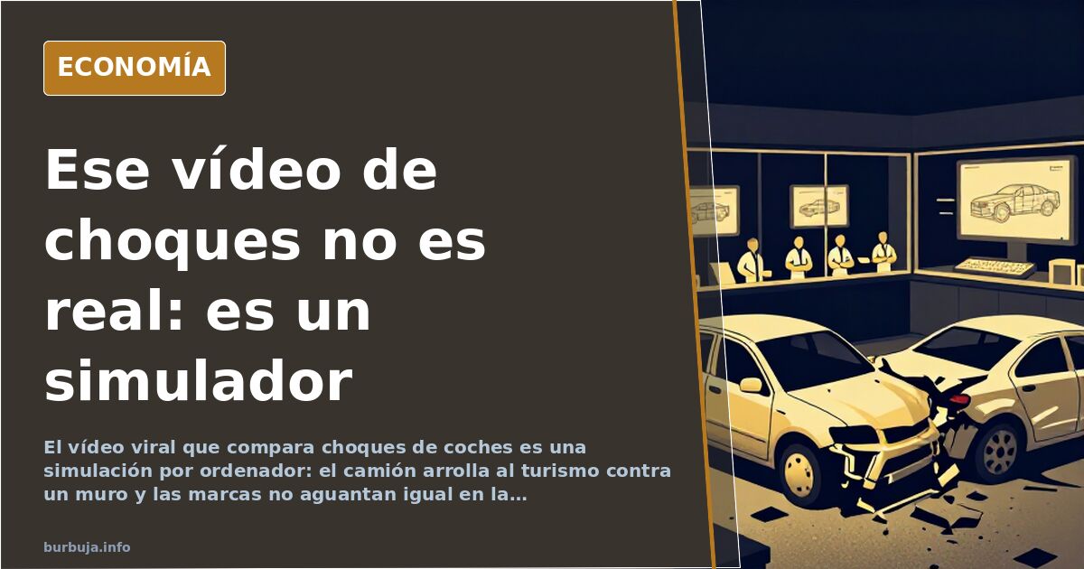 El vídeo viral que compara choques de coches es un simulador