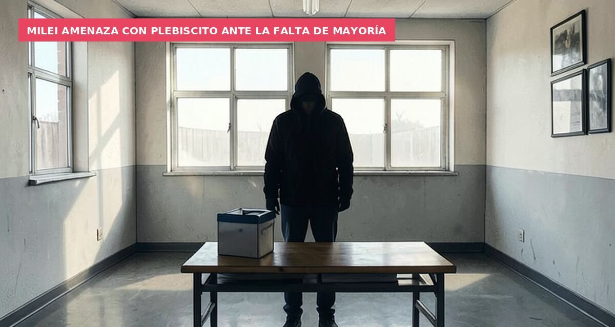 Milei amenaza con plebiscito ante la falta de mayoría